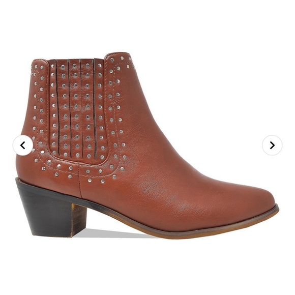 NWT Chase & Chloe Charles Studded Block Heel Boot - Picture 1 of 11